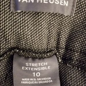 Black tweed stretch capris